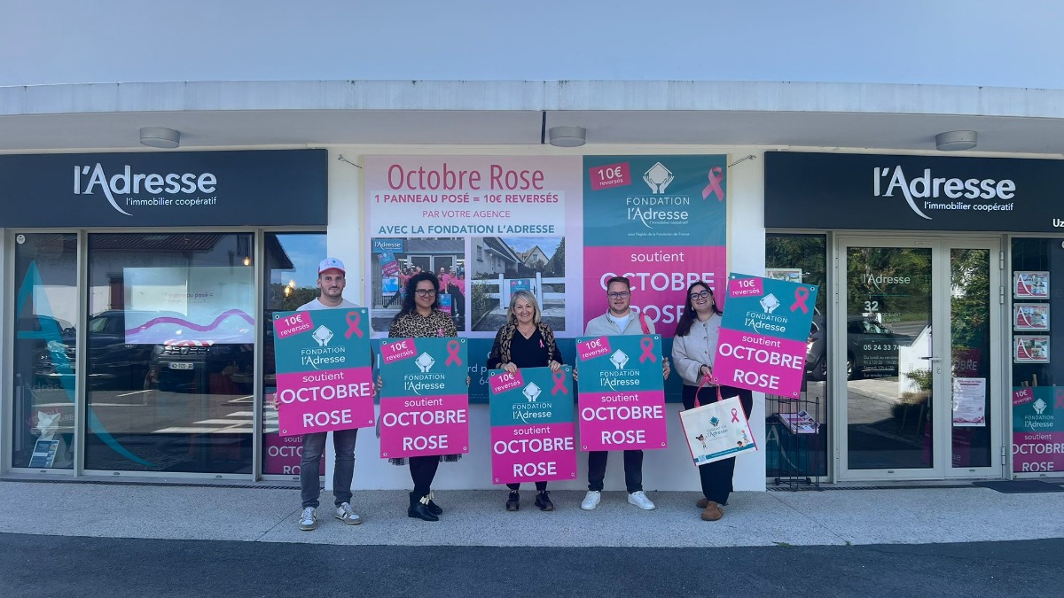 Octobre Rose à Ustaritz : L’Adresse Immobilier s’engage pour la lutte contre le cancer du sein